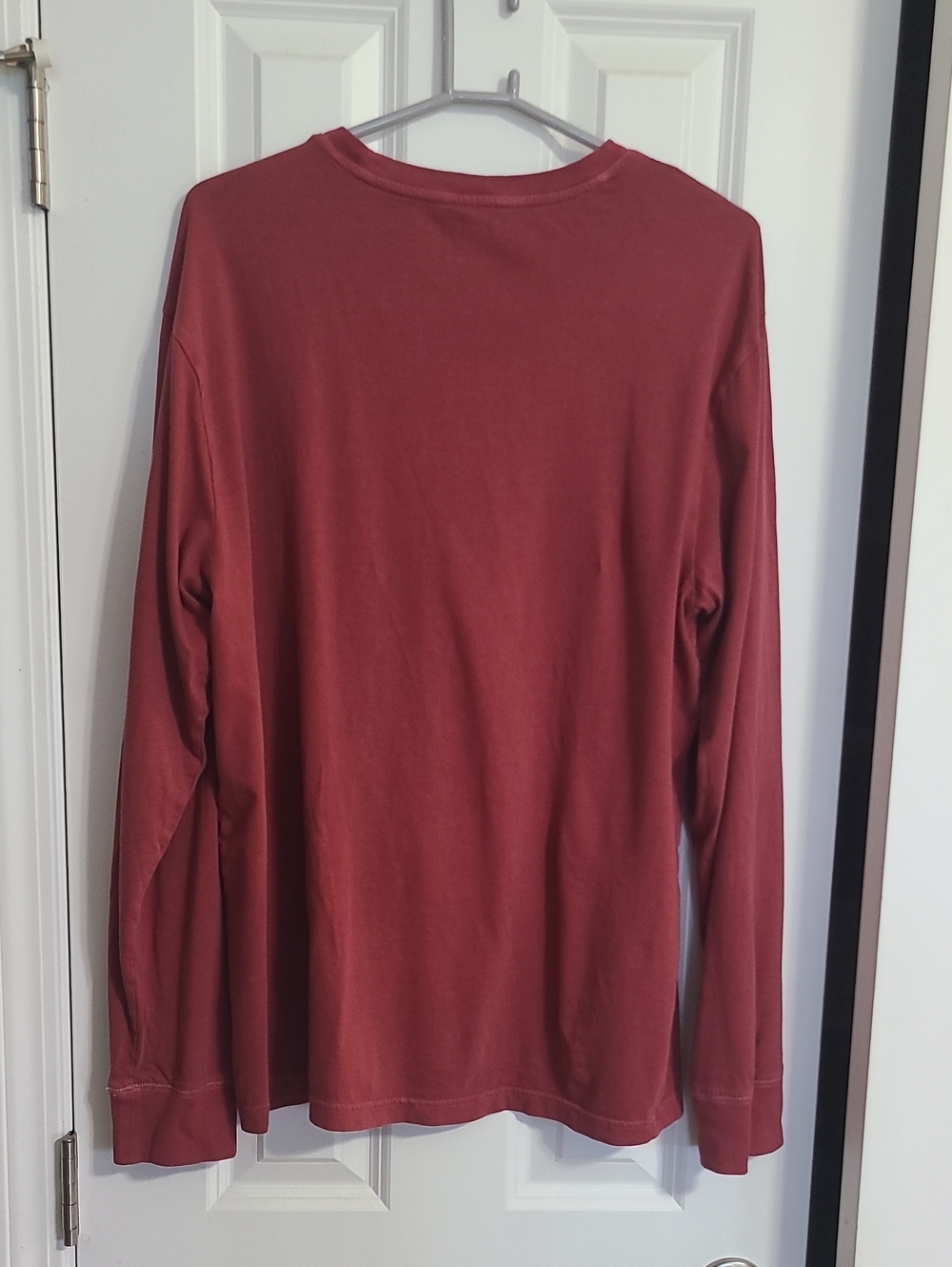 Aeropostale Men's Long-Sleeve Pocket Tee - Deep Rust - Picture 2 of 4